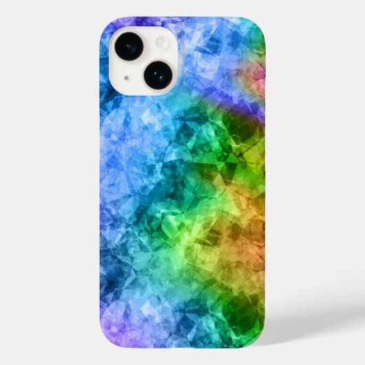 Crumpled Peacock Blue Texture Case-Mate iPhone Hülle (Rückseite)