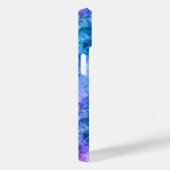 Crumpled Peacock Blue Texture Case-Mate iPhone Hülle (Rückseite / Rechts)