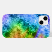 Crumpled Peacock Blue Texture Case-Mate iPhone Hülle (Rückseite (Horizontal))