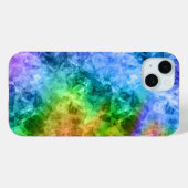 Crumpled Peacock Blue Texture Case-Mate iPhone Hülle (Rückseite (Horizontal))