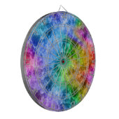 Crumpled Peacock Blue Texture Dartscheibe (Vorderseite Links)