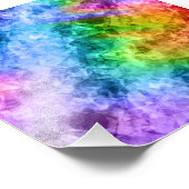 Crumpled Peacock Blue Texture Fotodruck (Ecke)