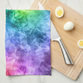 Crumpled Peacock Blue Texture Küchentuch (Viertel Falte)