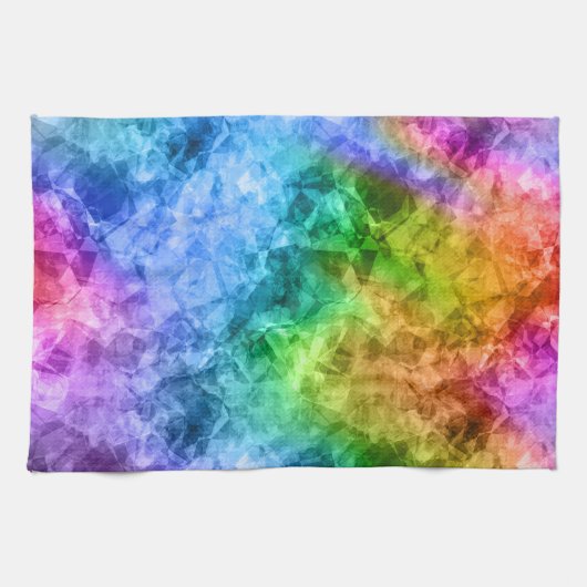 Crumpled Peacock Blue Texture Küchentuch (Horizontal)