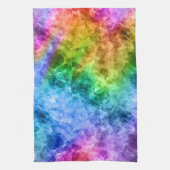 Crumpled Peacock Blue Texture Küchentuch (Vertikal)