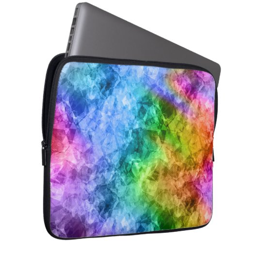 Crumpled Peacock Blue Texture Laptopschutzhülle (Vorne Rechts)