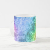 Crumpled Peacock Blue Texture Mattglastasse (Vorderseite Links)