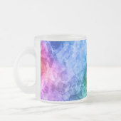 Crumpled Peacock Blue Texture Mattglastasse (Links)