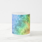 Crumpled Peacock Blue Texture Mattglastasse (Mittel)