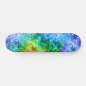 Crumpled Peacock Blue Texture Skateboard (Horizontal)