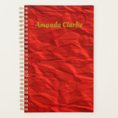 Crumpled Red Cover Personalisiert Planer (Vorderseite)