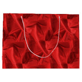Crumpled Red Lame' Metallisches Foto Große Geschenktüte (Rückseite)