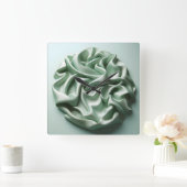 crumpled satin quadratische wanduhr (Zuhause)