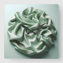crumpled satin quadratische wanduhr