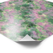 Crumpled Spring Green Texture Fotodruck (Ecke)