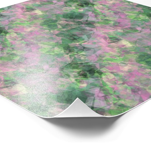 Crumpled Spring Green Texture Fotodruck (Ecke)