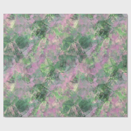 Crumpled Spring Green Texture Geschenkpapier (Flach)