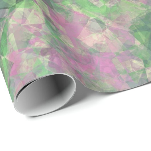 Crumpled Spring Green Texture Geschenkpapier (Rolleneckpunkt)