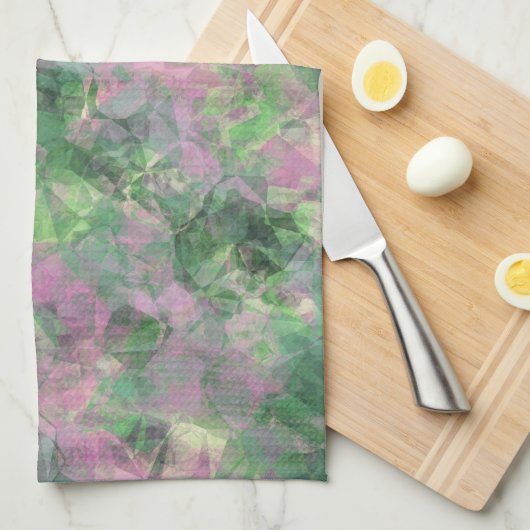 Crumpled Spring Green Texture Handtuch (Viertel Falte)