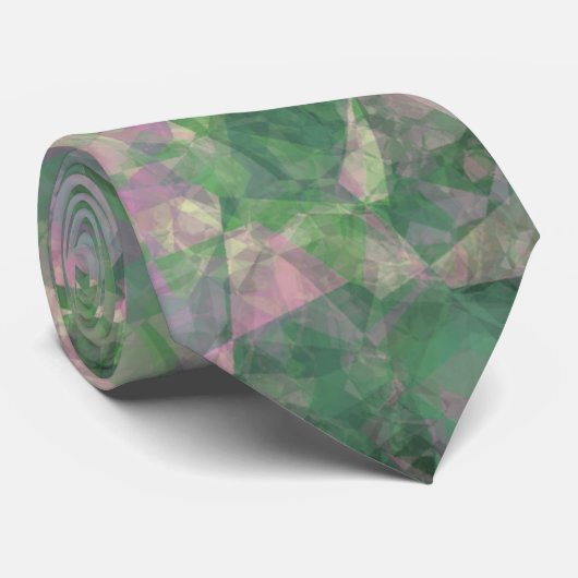 Crumpled Spring Green Texture Krawatte (Gerollt)