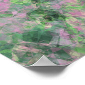 Crumpled Spring Green Texture Poster (Ecke)