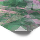 Crumpled Spring Green Texture Poster (Ecke)