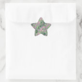 Crumpled Spring Green Texture Stern-Aufkleber (Tasche)