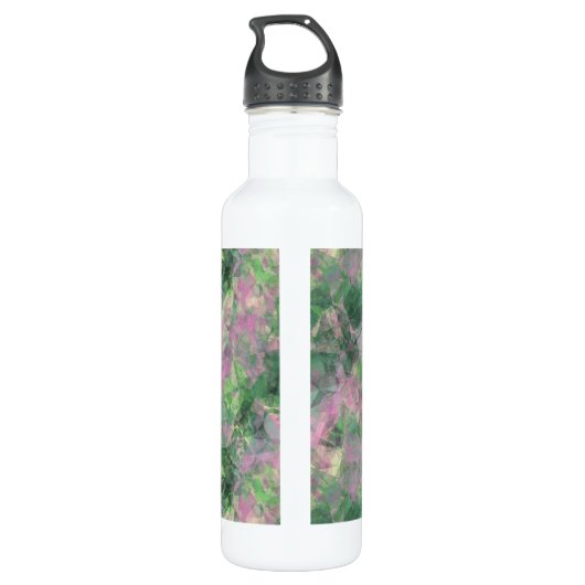 Crumpled Spring Green Texture Trinkflasche (Rückseite)