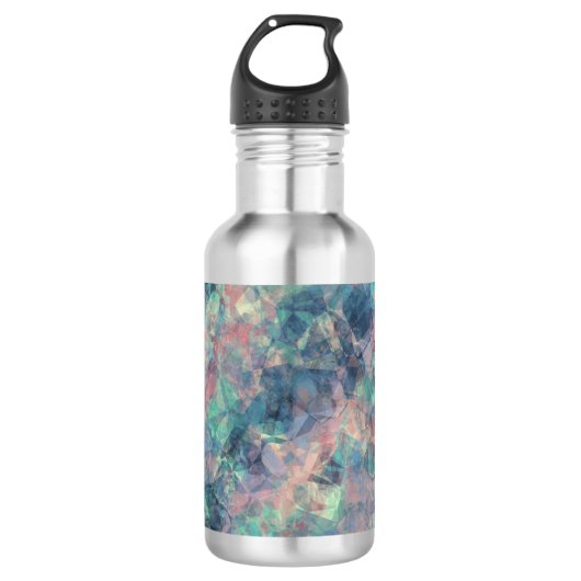 Crumpled Sunset Blue Texture Edelstahlflasche (Vorderseite)