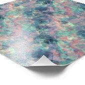 Crumpled Sunset Blue Texture Fotodruck (Ecke)