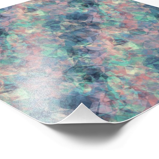 Crumpled Sunset Blue Texture Fotodruck (Ecke)