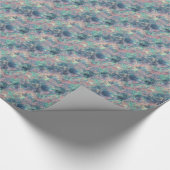 Crumpled Sunset Blue Texture Geschenkpapier (Ecke)