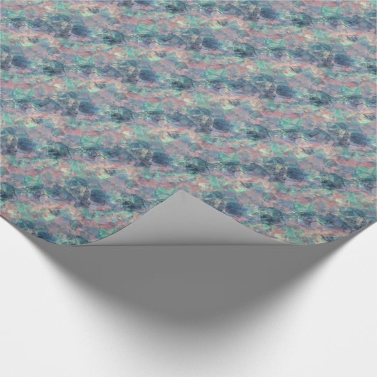 Crumpled Sunset Blue Texture Geschenkpapier (Ecke)