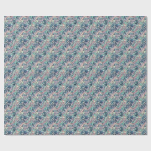 Crumpled Sunset Blue Texture Geschenkpapier (Flach)