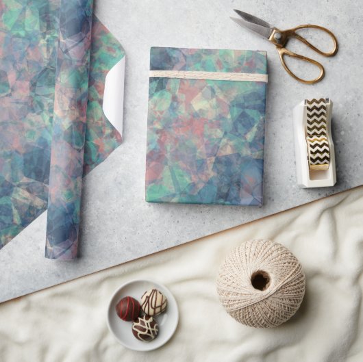 Crumpled Sunset Blue Texture Geschenkpapier (Kunsthandwerk)