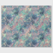 Crumpled Sunset Blue Texture Geschenkpapier (Flach)