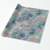 Crumpled Sunset Blue Texture Geschenkpapier (Ungerollt)