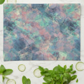 Crumpled Sunset Blue Texture Handtuch (Gefaltet)