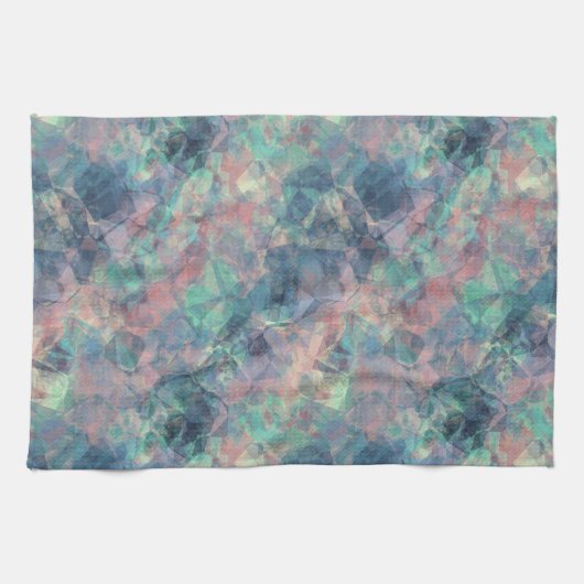Crumpled Sunset Blue Texture Handtuch (Horizontal)