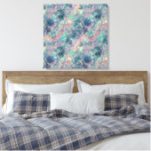 Crumpled Sunset Blue Texture Leinwanddruck (Insitu (Schlafzimmer))