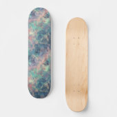 Crumpled Sunset Blue Texture Skateboard (Vorderseite)