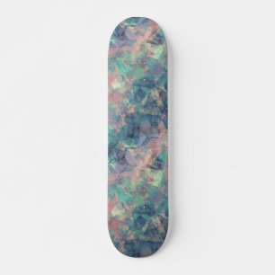 Crumpled Sunset Blue Texture Skateboard