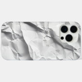 Crumpled White Paper Texture Modern Phone Case (Rückseite (Horizontal))