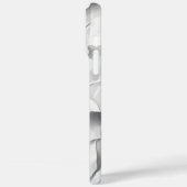 Crumpled White Paper Texture Modern Phone Case (Rückseite / Links)