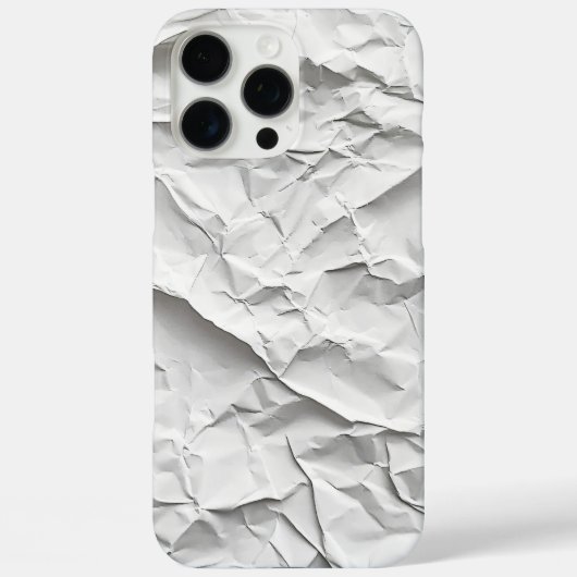Crumpled White Paper Texture Phone Case (Rückseite)