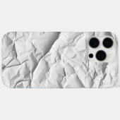 Crumpled White Paper Texture Phone Case (Rückseite (Horizontal))