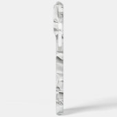 Crumpled White Paper Texture Phone Case (Rückseite / Links)