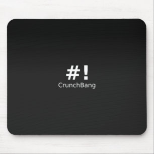 #! CrunchBang Linux Schwarzes Mousepad