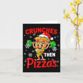 Crunches Then Zzas Xmas Santa Zza Weightlifting Gy Karte (Gelbe Blume)