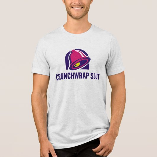 Crunchwrap Funny – Hilarious Taco Lover Humor Tri-Blend Shirt (Vorderseite)